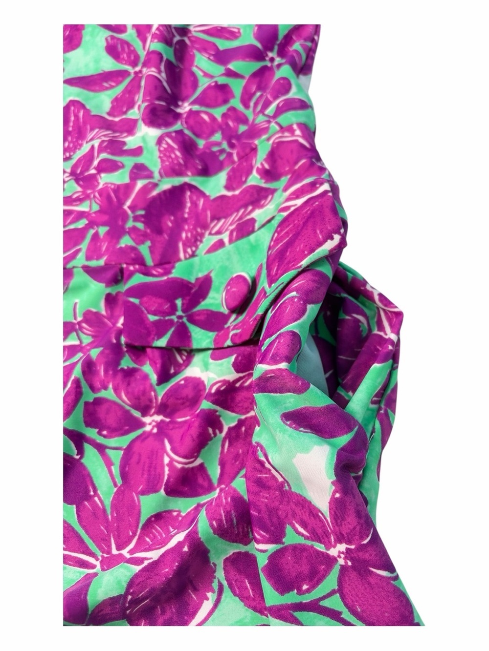 Aryeh Women Floral Fit & Flare Skater Romper Mint Sleeveless Sz M - Picture 6 of 14
